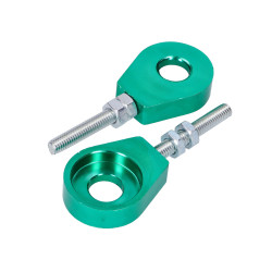 Chain Tensioner Set Aluminum Green Anodized 12mm