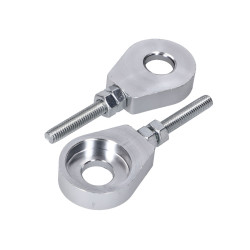 Chain Tensioner Set Aluminum Silver Anodized 12mm