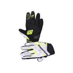 MX Gloves Doppler White / Neon Yellow - Size L (10)