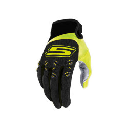 MX Gloves S-Line Homologated, Black / Fluo Yellow - Size L