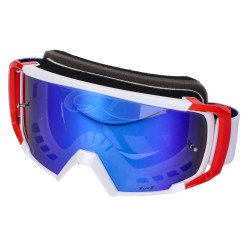 MX Goggle LUC1 Team White / Red - Iridium Blue