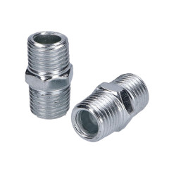 Air Line Equal Union Connector Set 1/4 Inch BSPT Double Male 2-piece