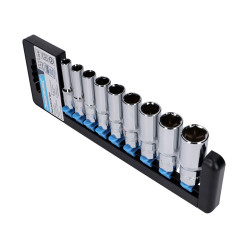 Socket Wrench Set Metric 3/8 Inch, Long 8-19mm 9-piece