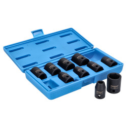 Impact Socket Wrench Set 10-piece 1/2 Inch 10-22mm, Short