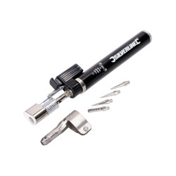 Gas Soldering Iron Silverline 195mm Incl. 4 Soldering Tips