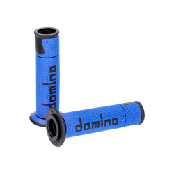 Handlebar Grip Set Domino A450 On-road Racing Blue / Black With Open Ends