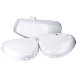 Fuel Tank And Side Cover Set White For Simson S50, S51, S70