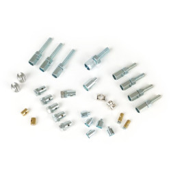 Adjuster Screw And Trunnion Set -BGM ORIGINAL- Vespa PX, T5 125cc, Rally180 (VSD1T), Rally200 (VSE1T), Sprint150 (VLB1T), TS125 (VNL3T), GT125 (VNL2T), GTR125 (VNL2T), SS180 (VSC1T), GS160 / GS4 (VSB1T), GL150 (VLA1T), VNA, VBA, VBA, VBB, V50, V90, PV 125