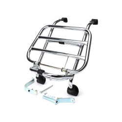 Front Rack, Fold Down -MOTO NOSTRA- Vespa GT, GTL, GTV, GTS, GTS Super, GT60, HPE, Supertech, Super Sport, Sei Giorni (all Years Of Construction) - Chrome