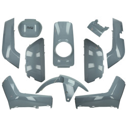 Fairing Kit 10-piece Nardo Grey Glossy For NIU-N1, NQi-Sport