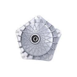 Brake Drum Front GRIMECA NT 10 Inch Stub D=20mm Silver Mesh Pattern For Vespa PK50-125, S, SS, XL, XL2, P200E, PX80-200, Lusso, T5