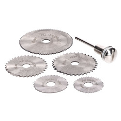 HSS Saw Blades For Rotary Grinder Silverline 6-piece Set D=22, 25, 32, 35 And 44mm