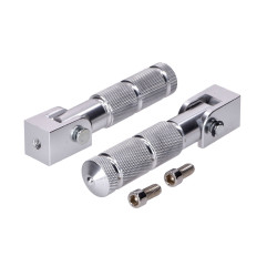 Pillion Footrest Set CNC Silver