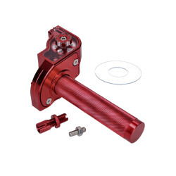 Short-stroke Throttle Red CNC For 22mm Handlebars For Moped, Moped