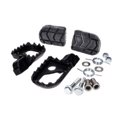 Footrest Set CNC Black 16x24x3mm For Beta RR50 Enduro