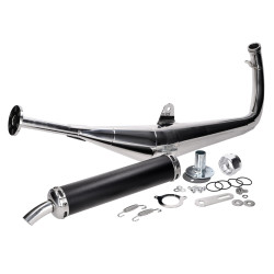 Exhaust System Motegra Racing For 60-110cc Polished Incl. Rear Silencer For Simson S50, S51, S70