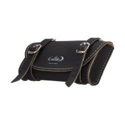 Tool Bag, Saddle Bag Selle Monte Grappa Made Of Leather Black L=150mm For Piaggio, Vespa Ciao, Si, Bravo, Boxer, Grillo