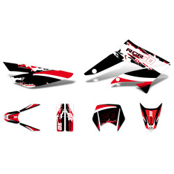 Decal Set Black-white-red Glossy For Gilera RCR 11-17
