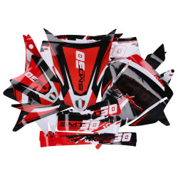 Decal Set Black-white-red Glossy For Gilera SMT 11-17