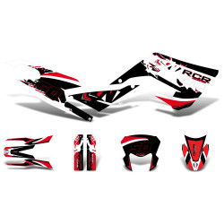 Decal Set Black-white-red Glossy For Gilera RCR 50 2018