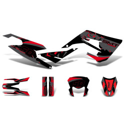 Decal Set Black-red-grey Glossy For Gilera SMT 50 2018