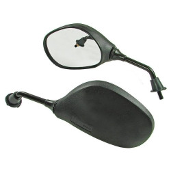 Mirror Set M8 Thread, Right Side Mirror With Left-hand Thread With E-mark