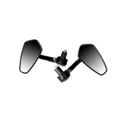 Handle Bar End Mirror Set Aluminum CNC Black