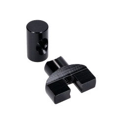 Brake Cable Adjuster Set M6 Thread Aluminum Black - Universal