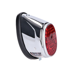 Tail Light Assy Moped Oval Chromed Universal For Puch MS, MV, Maxi, Kreidler, Zündapp