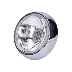 Headlight Round 85mm / 109mm Chromed For Puch MS, VS, MV, DS 1 (old Type)