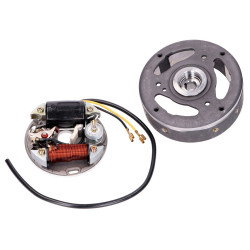 Ignition Stator, Rotor Complete 6V 17W Clockwise For Puch Maxi E50 Sachs, Hercules, Zündapp