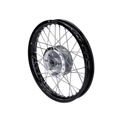 Spoke Wheel 1.60 X 16 Aluminum Black For Simson S50, S51, S53, S70, S83, KR51/1, KR51/2 Schwalbe, SR4-1 Spatz, SR4-2 Star, SR4-3 Sperber, SR4-4 Habicht