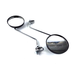 Mirror For Vehicle Brand Vehicles, Chrome Black, Clamp