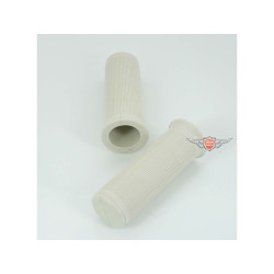 Grip Set White Inside 26mm For 50s 60s Motorcycle, Moped, Mokick