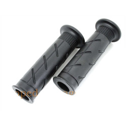 Handle Set Black Domino 120mm Width 24mm Inner Diameter 22mm Outer Diameter Color For Hercules KX, Zündapp, Kreidler