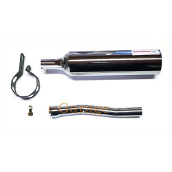 Chrome Exhaust With Clamp And Connecting Pipe For Yamaha, DT 50 MX