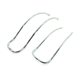 Chrome Mudguard 2 Pieces Front Length 340mm Width 110mm Inside Rear 530mm For Kreidler Florett Egg Tank