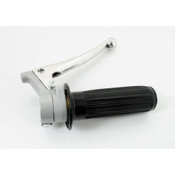 Throttle Grip Fitting With Brake Lever Gray/black For Garelli Peugeot Mobylette Automatic Moped