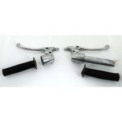 Throttle And Clutch Lever Set With Rubber Grips For Zündapp, Hercules