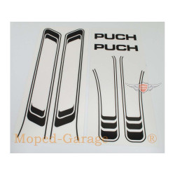 Sticker Set For Tank, Frame PVC Black For Puch Maxi