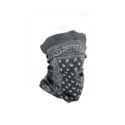 Rider Neckerchief ZAN Black Paisley For Moped Motorcycle Scooter
