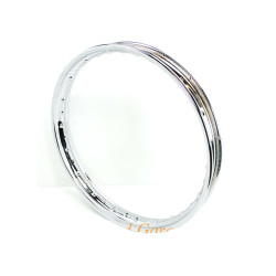 Chrome Rim 1.5 X 17 Inch 36 Hole 6.5mm Nipple Hole For Kreidler Florett K 54/32 DB, Eiertank, RS, LF, LH, RM, TM, GT RMC, Zündapp KS 50, GTS C 50 Sport, Sport Combinette, Hercules MK, CX Hai 25