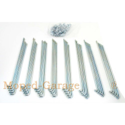 Chrome Spokes 177mm With Nipple For Yamaha, DT 50 MX