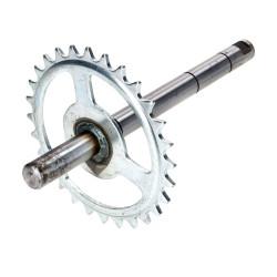 Pedal Crank Axle 28 Teeth 16mm 210mm For Mobylette, MBK 51