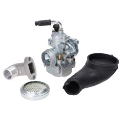 Carburetor 19.5mm Tuning Set With Intake Manifold, Rubber And Air Filter For Puch Maxi