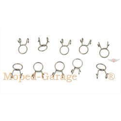 Fuel Hose Clamps 10 Pieces 7mm 9mm For Zündapp, Kreidler, Hercules, Puch, Moped, Moped, Mokick, Scooter