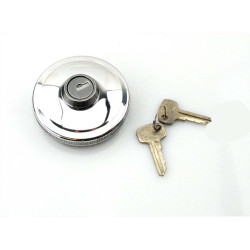 Tank Cap Polished Aluminum 40mm Lockable For Zündapp Combinette KS, GTS, C Type 517, Kreidler Florett, Puch Monza Cobra, Hercules Mopeds, S50, S51, S70, S53, SR50, SR80, KR51/1, KR51/2, SR4-2, SR4-3, SR4-4, SR1, SR2, SR2E
