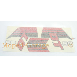 Sticker Tank Set Black Red For Yamaha DT 50 Mokick 1983-1985