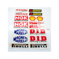 Sticker Sponsor Kit Shell, Pirelli, Marelli, NGK, Brembo, Akrapovic, DID, USAG