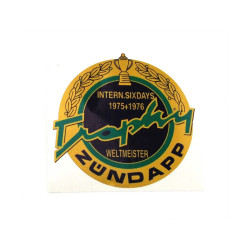 Sticker Tank Sixdays Trophy 1975 1976 Dark 75x72mm For Zündapp